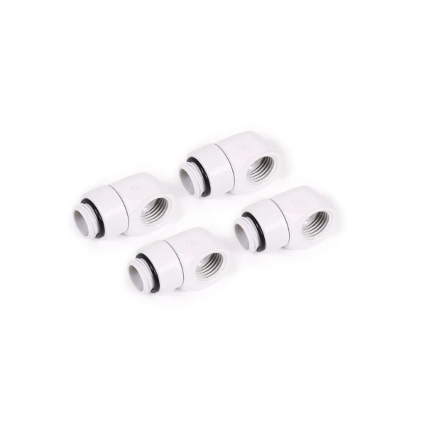 Alphacool Eiszapfen L-connector rotatable G1/4 AG to G1/4 IG - 4pcs Set White