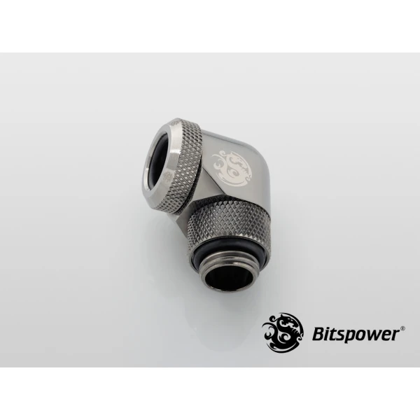 Bitspower Black Sparkle Enhance Rotary G1/4" 90-Degree Multi-Link Adapter BP-BSE90RML