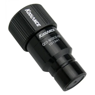 Koolance QD3-MS10X16-BK Male Quick Disconnect No-Spill Coupling, Compression for 10mm x 16mm (3/8in x 5/8in) Black 