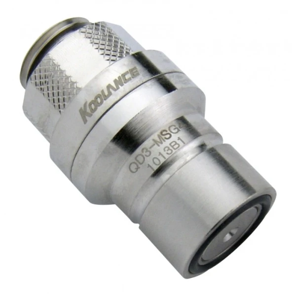 Koolance QD3-MSG4 Male Quick Disconnect No-Spill Coupling, Male Threaded G 1/4 BSPP 