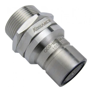 Koolance QD3-MSFG4-P Male Quick Disconnect No-Spill Coupling, Panel Female Threaded G 1/4 BSPP 