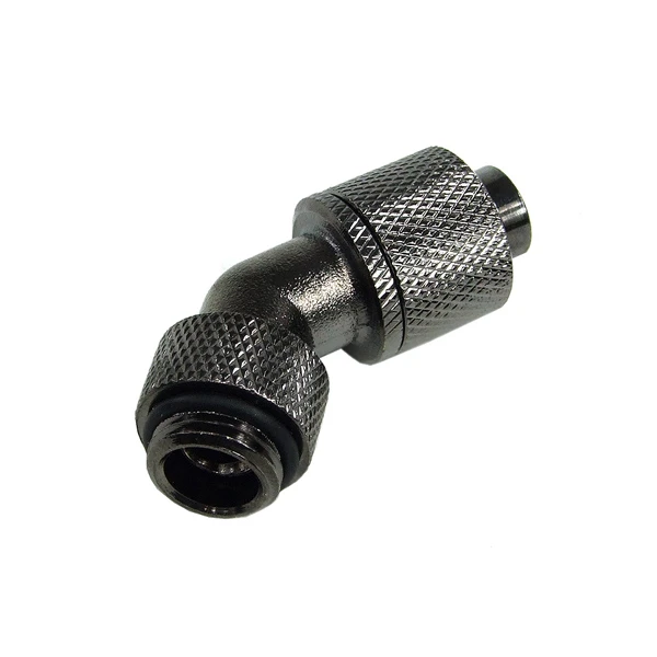 Złączka kątowa 45° SK 10/13 G1/4" obrotowa niklowana na czarno