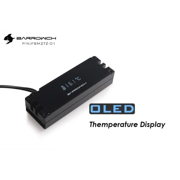 BarrowCH Heatsink For 2280, 22110 M.2 SSD Hard Drive With OLED Temperature Display