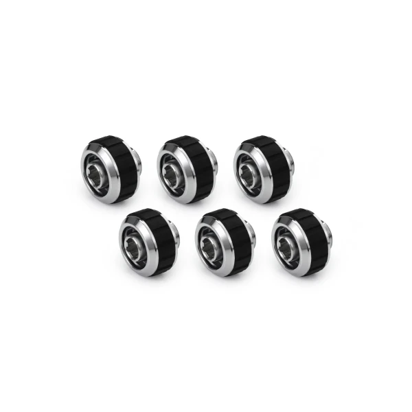 Alphacool Apex Grip SoftTube fitting 16/10mm G1/4 chrome Set 6 pcs