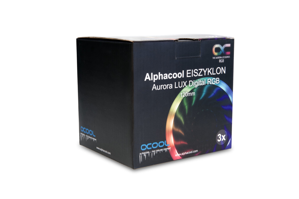 Alphacool 120mm Eiszyklon Aurora LUX Digital RGB - 3pack Kit