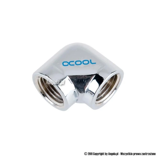 Alphacool adapter 90° IG1/4" na IG1/4" - Chrome