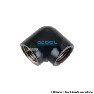 Alphacool adapter 90° IG1/4" na IG1/4" - Deep Black