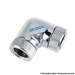 Alphacool adapter obrotowy 90° IG1/4" na IG1/4" - Chrome