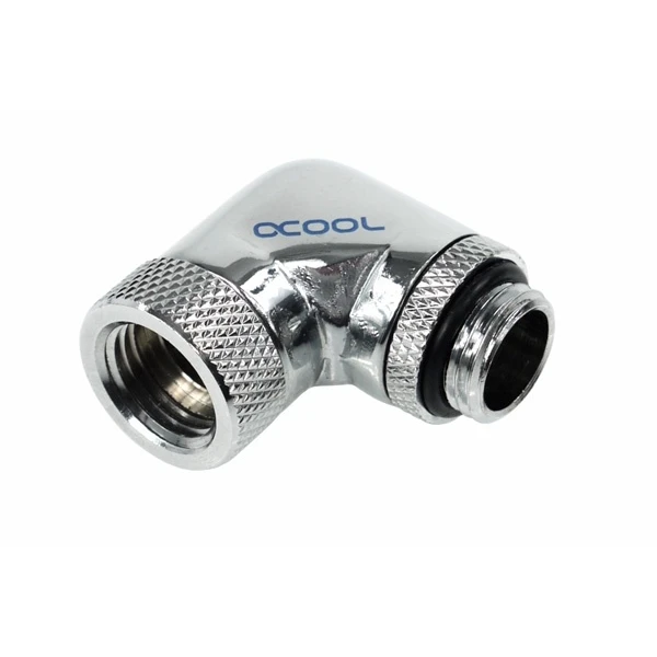 Alphacool adapter obrotowy 90° G1/4" na IG1/4" - Chrome