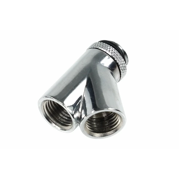 Alphacool adapter obrotowy Y-45° G1/4" na 2xIG1/4" - Chrome