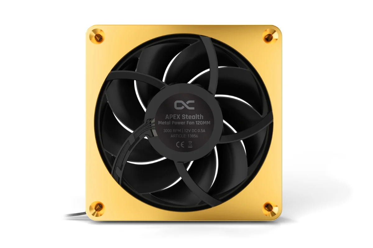 Alphacool Apex Stealth Metal Power fan 3000rpm gold (120x120x25mm)