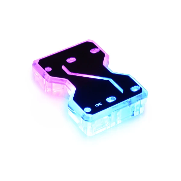 Alphacool Aurora GPX SLI Connector Dual X4 - Plexi - Digital RGB