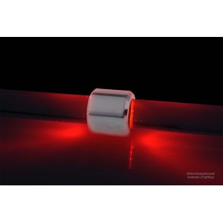 Alphacool Aurora HardTube LED ring 13mm chrome - red