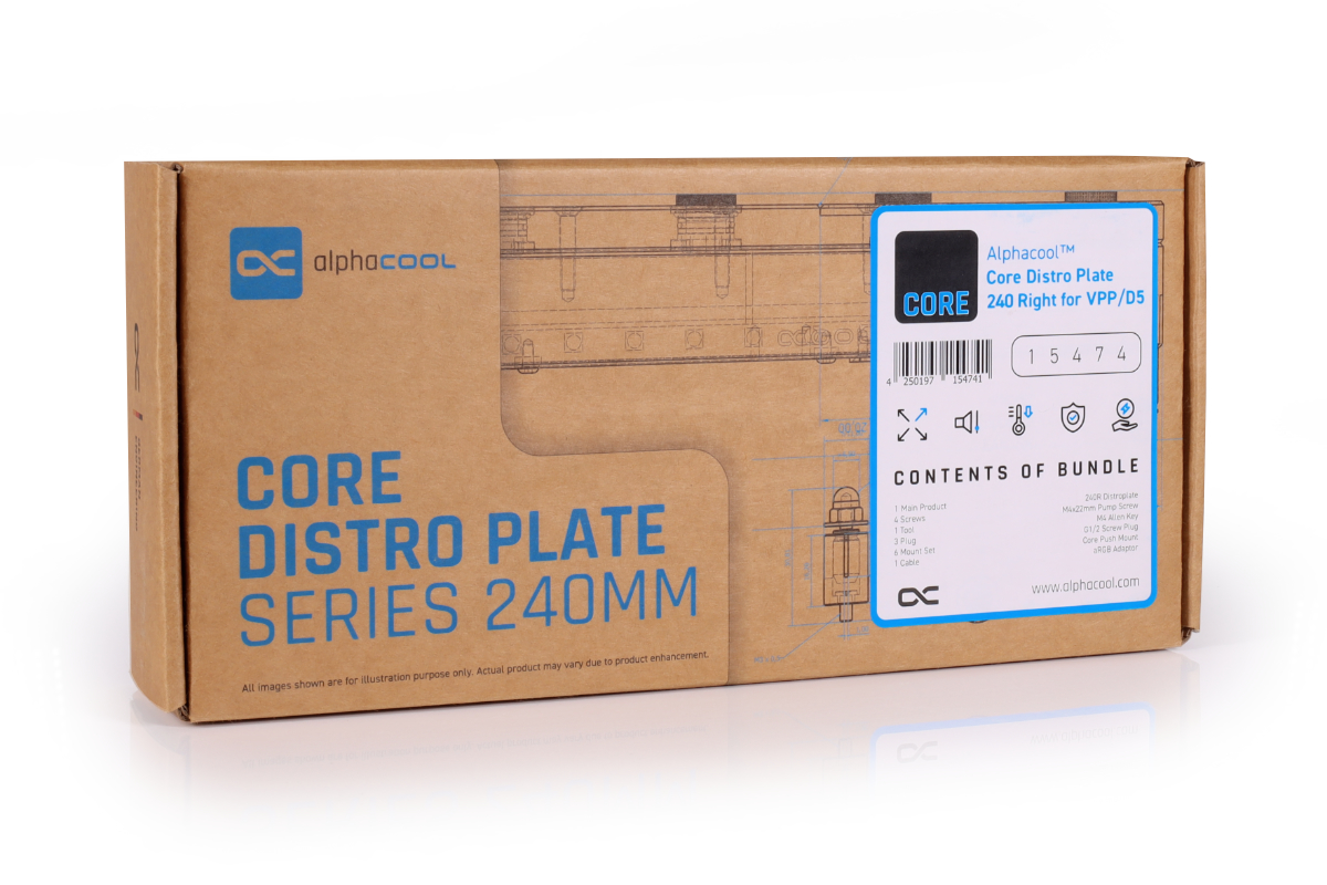 Alphacool Core Distro Plate 240 Left VPP/D5