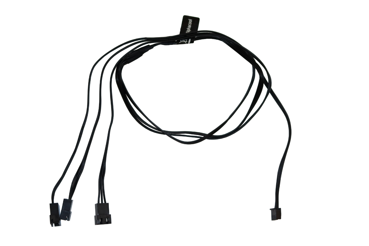 Alphacool Digital RGB LED y-cable 3-times with JSP male connector 60cm - black