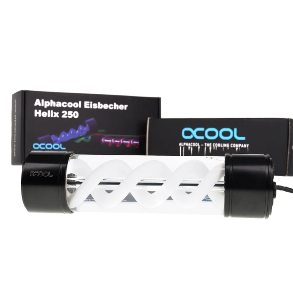 Alphacool Eisbecher Helix 250mm reservoir - black/white