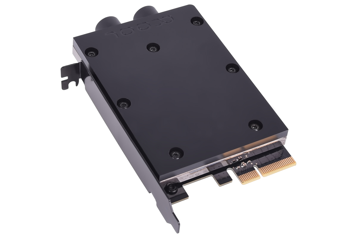 Alphacool Eisblock HDX-3 PCIe 3.0 x4 adaptor for M.2 NGFF with water  cooling block - black