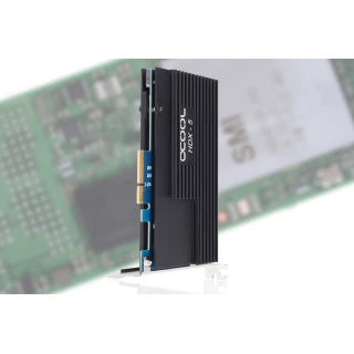 Alphacool Eisblock HDX-5 NGFF+SATAIII PCIe Card with passive cooling block - black