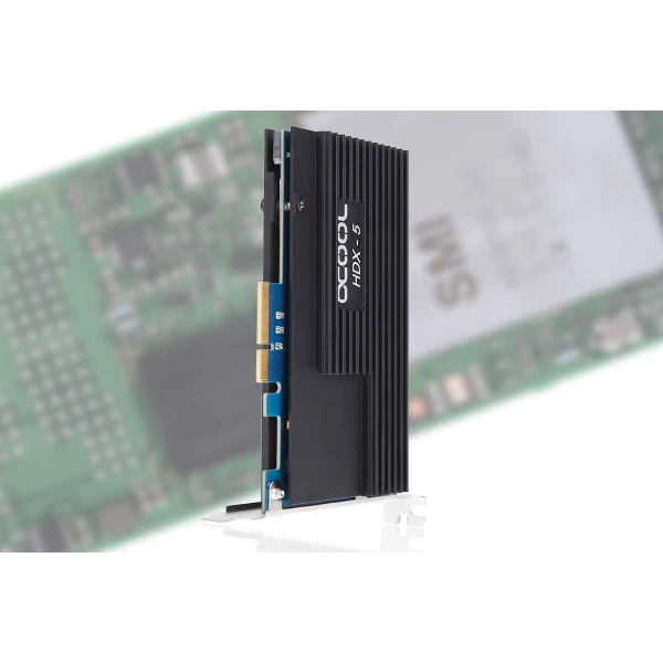Alphacool Eisblock HDX-5 NGFF+SATAIII PCIe Card with passive cooling block - black