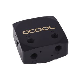 Alphacool Eisdecke D5 brass top - deep black