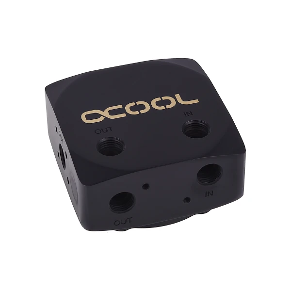 Alphacool Eisdecke D5 brass top - deep black