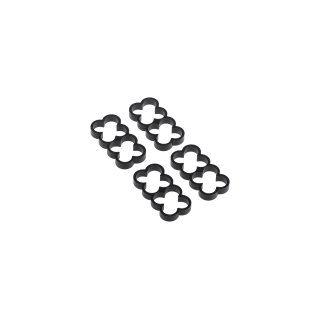 Alphacool Eiskamm Alu X8 - 4mm black - 4 szt.