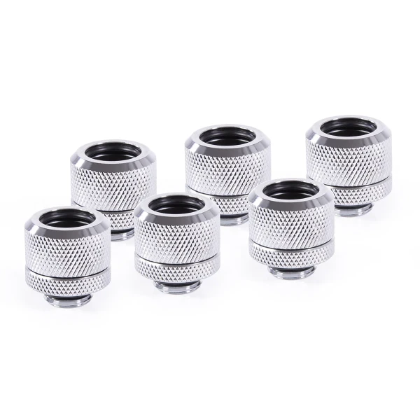 Alphacool Eiszapfen 14mm HardTube screw-on nozzle G1/4 - Chrome Sixpack