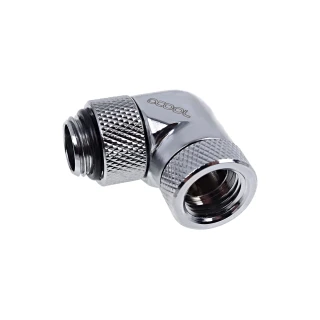 Alphacool Eiszapfen adapter podwójnie obrotowy 90° G1/4" na IG1/4" - Chrome