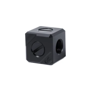 Alphacool Eiszapfen connection terminal 5-way G1/4 IT - Black Acetal