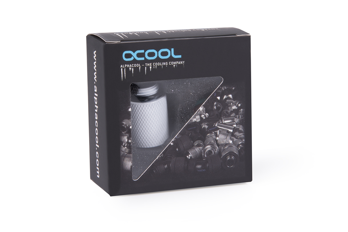 Alphacool Eiszapfen extension 20mm G1/4 outer thread to G1/4 inner thread - white