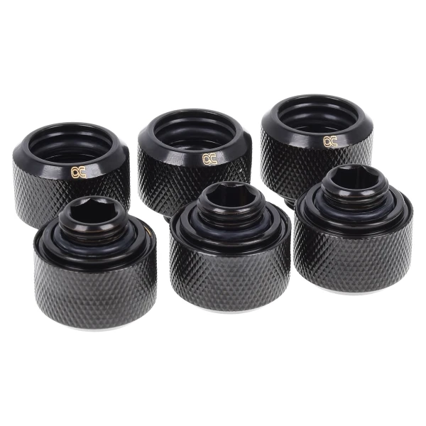 Alphacool Eiszapfen HardTube 16mm G1/4" - Deep Black Sixpack