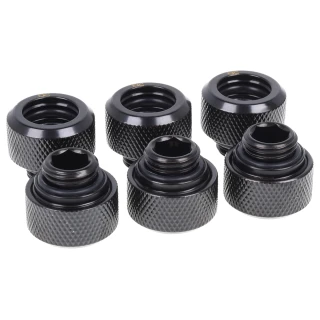 Alphacool Eiszapfen HardTube 13mm G1/4" - Deep Black Sixpack