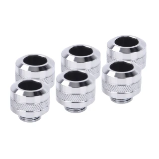 Alphacool Eiszapfen PRO 13mm HardTube Fitting G1/4 - Chrome Sixpack