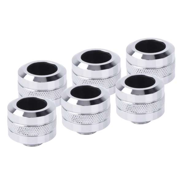 Alphacool Eiszapfen PRO 16mm HardTube Fitting G1/4 - Chrome Sixpack