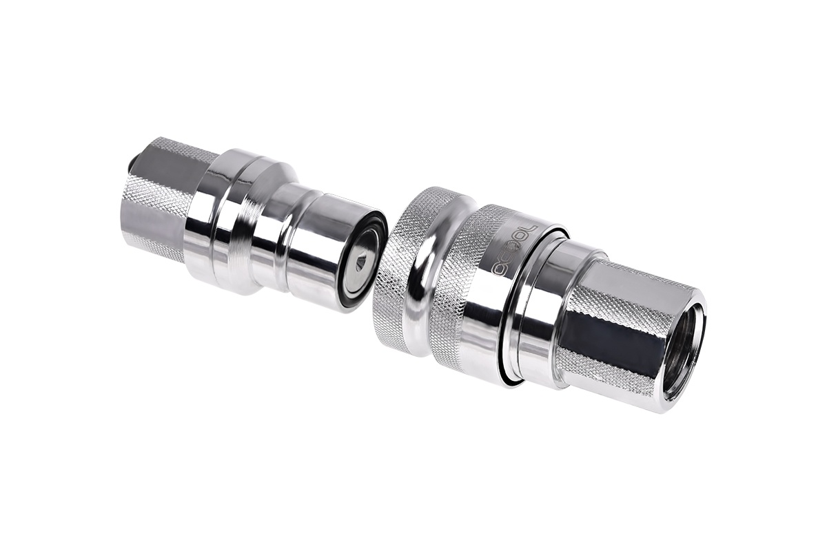 Alphacool Eiszapfen quick release connector kit G1/4 inner thread - Chrome