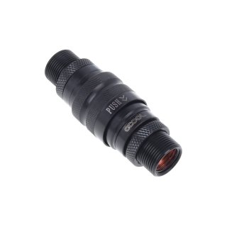 Alphacool Eiszapfen quick release connector kit with double bulkhead G1/4 inner thread - deep black