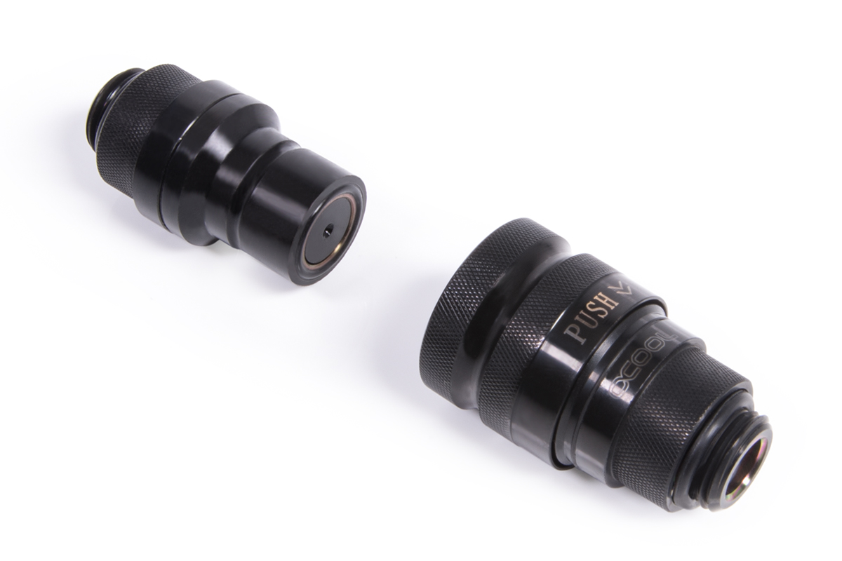 Alphacool Eiszapfen quick release connector kit G1/4 outer thread - Deep Black