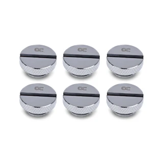 Alphacool Eiszapfen screw plug G1/4 - 6pcs Set chrome