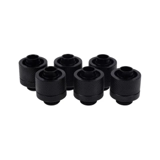 Alphacool Eiszapfen złączka SK 10/16 G1/4" - Deep Black Sixpack