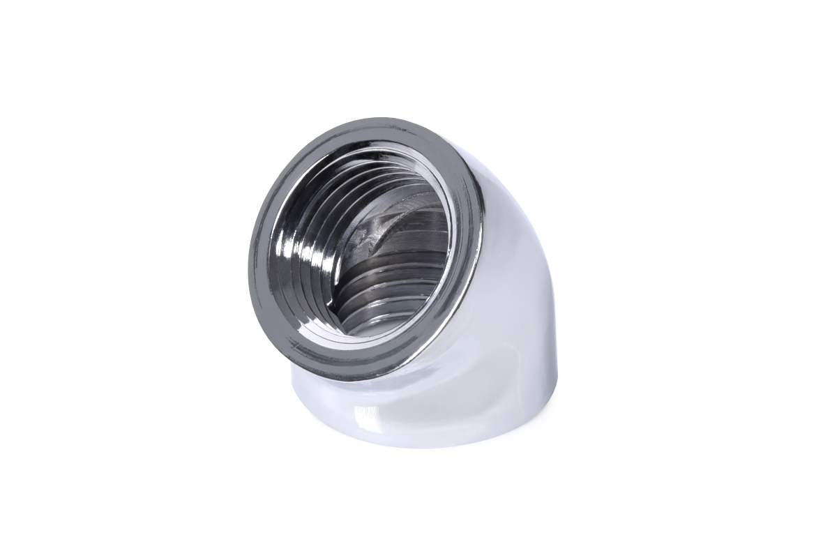 Alphacool Eiszpafen L-connector 45° G1/4 IT to G1/4 IT - chrome