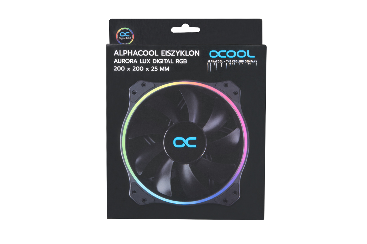 Alphacool Eiszyklon Aurora LUX PRO Digital RGB (200x200x25mm)