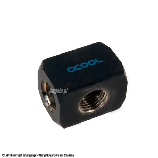 Alphacool HF 3-way connection terminal 3xIG1/4" - Deep Black