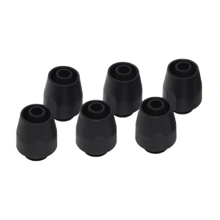 Alphacool HF compression fitting TPV - straight - black - 6pcs kit