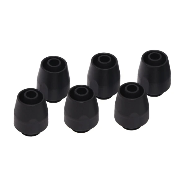 Alphacool HF compression fitting TPV - straight - black - 6pcs kit