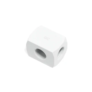 Alphacool HF connection terminal TEE T-piece round, G1/4 - white