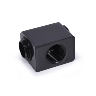 Alphacool Low Profile ES L-connector rotatable G1/4 AG auf G1/4 IG - Deep Black