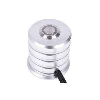 Alphacool Powerbutton with push-button 19mm red lighting - Chrome