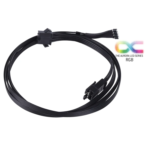 Alphacool RGB 4pol LED adapter cable for Mainboards 100cm - black