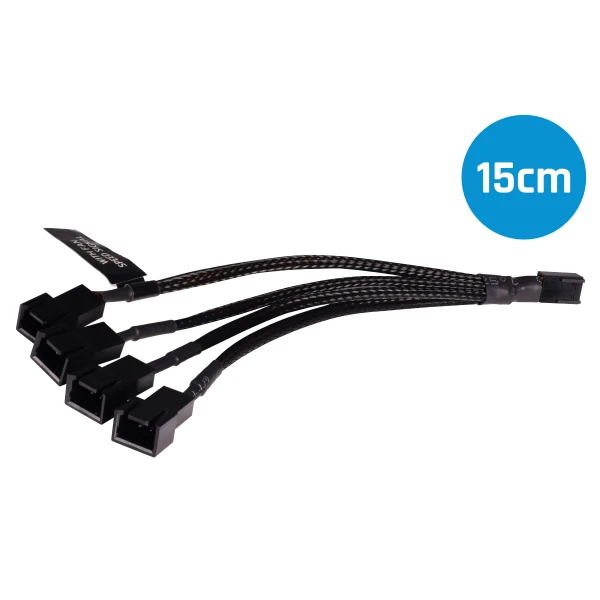 Alphacool y-splitter 3-Pin to 4x 3-Pin 15cm