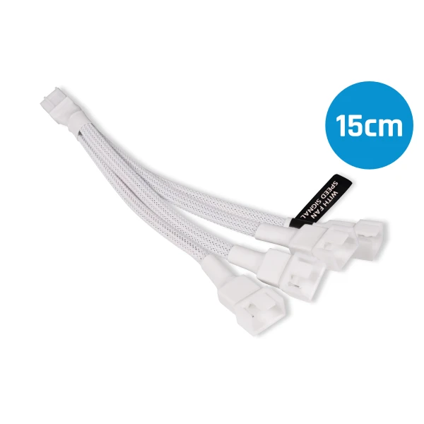 Alphacool y-splitter 4-Pin to 4x 4-Pin PWM 15cm white